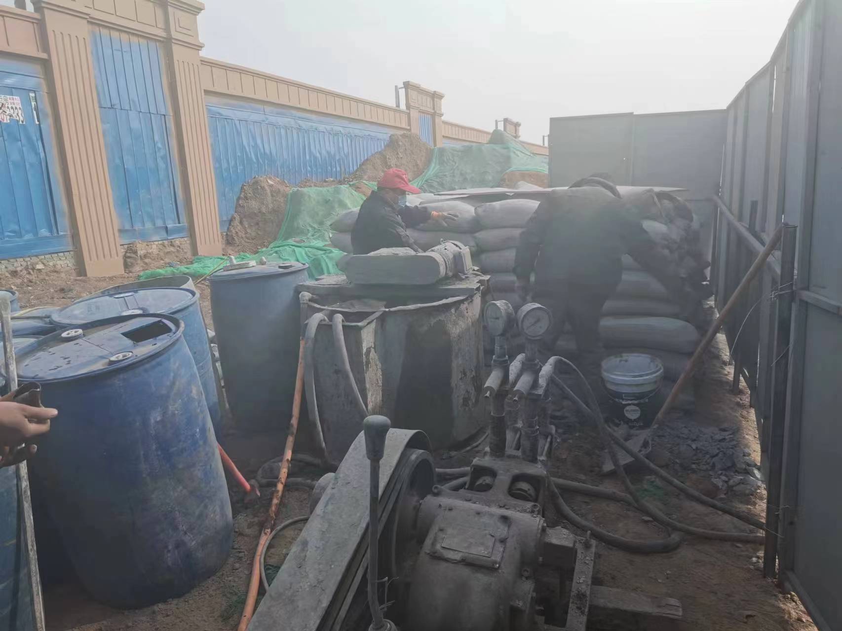 工业园区房屋下沉注浆